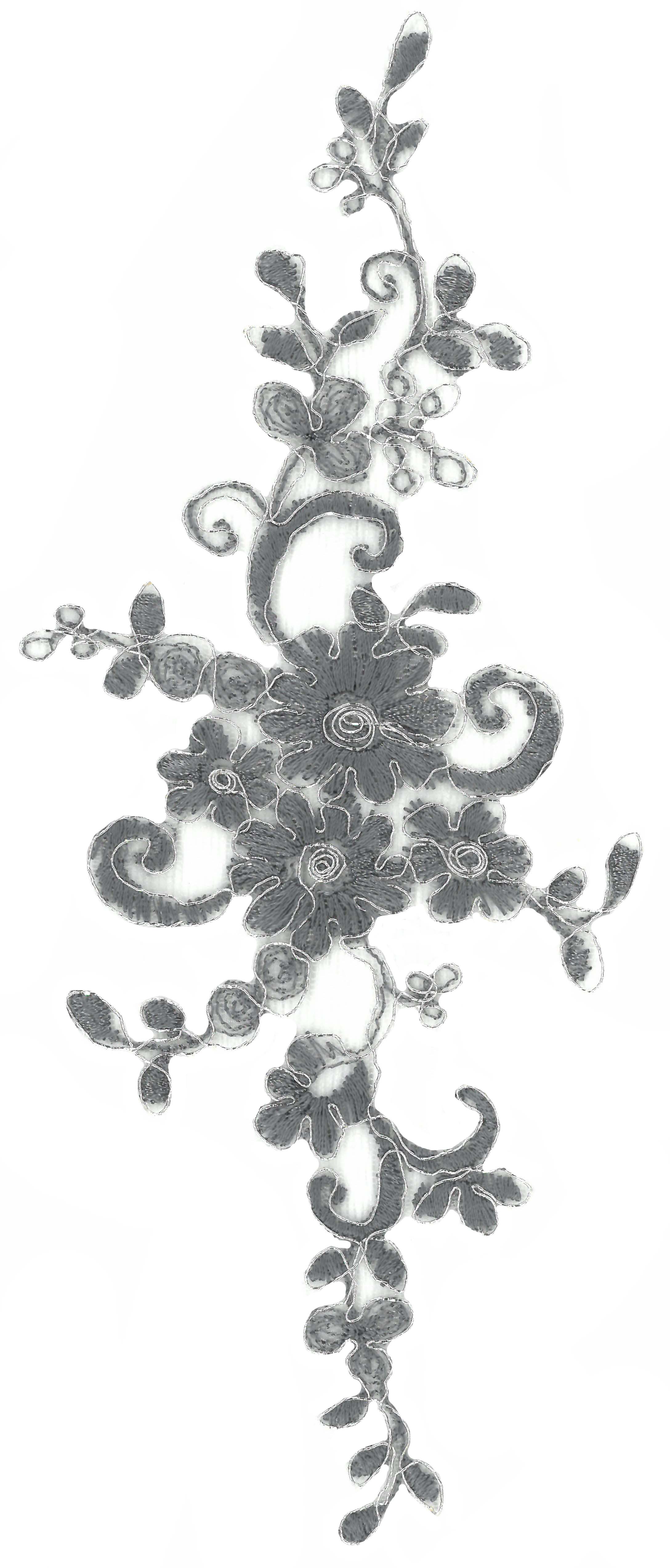 EMBROIDERED MOTIF - CHARCOAL